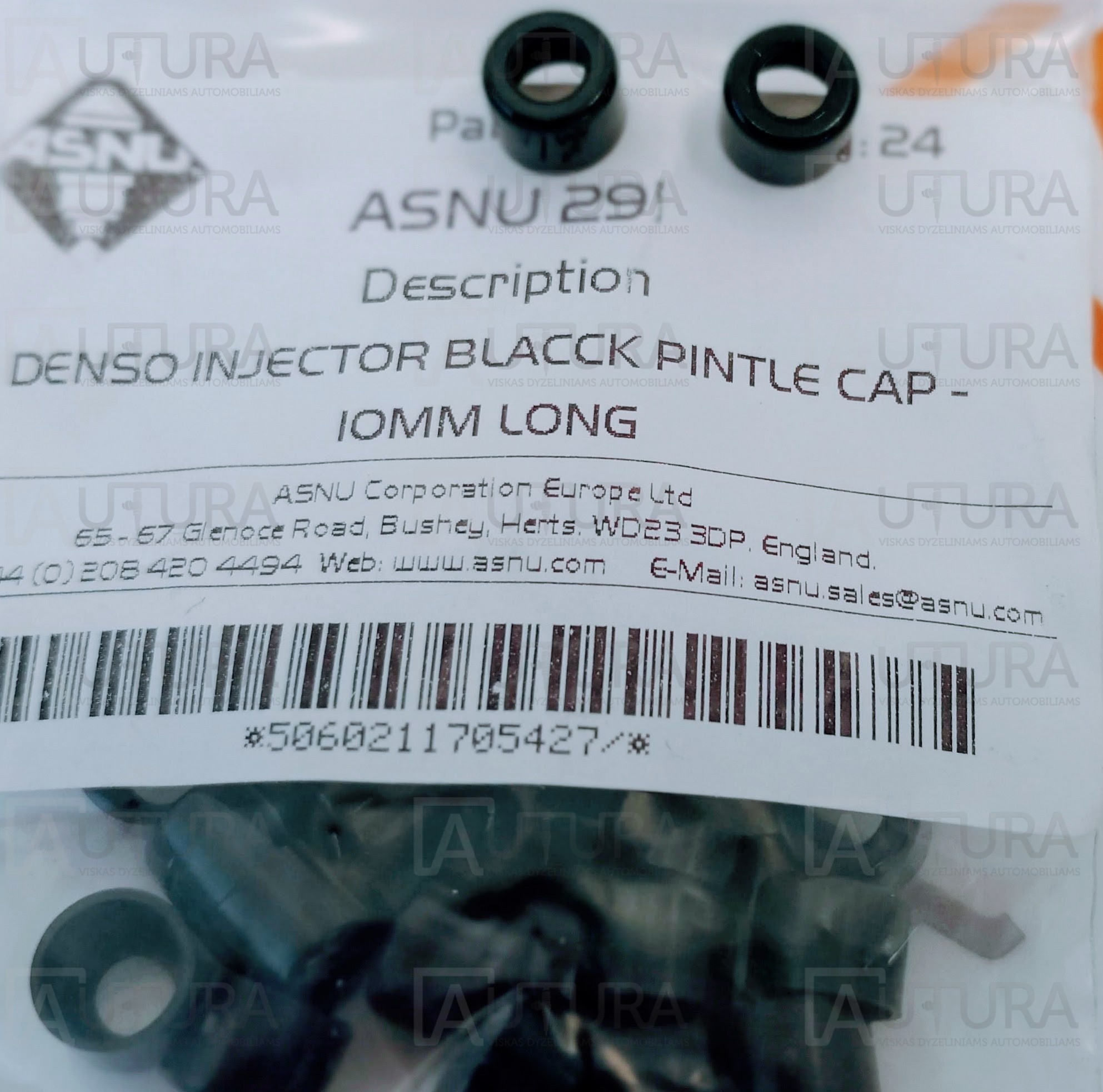 PINTLE CAP DENSO INJECTOR BLACK 7MM LONG 4MM_2