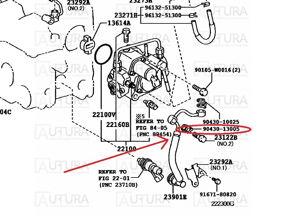 PURKŠTUKO TARPINE TOYOTA  2.0i